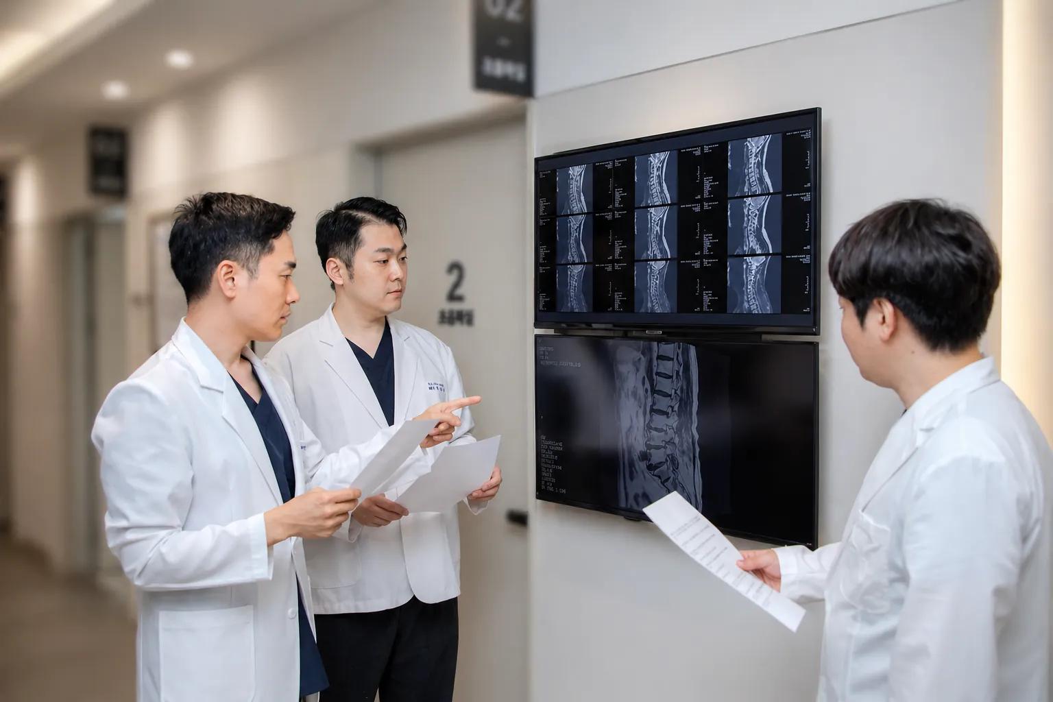 계산역정형외과 의료진 토론 장면